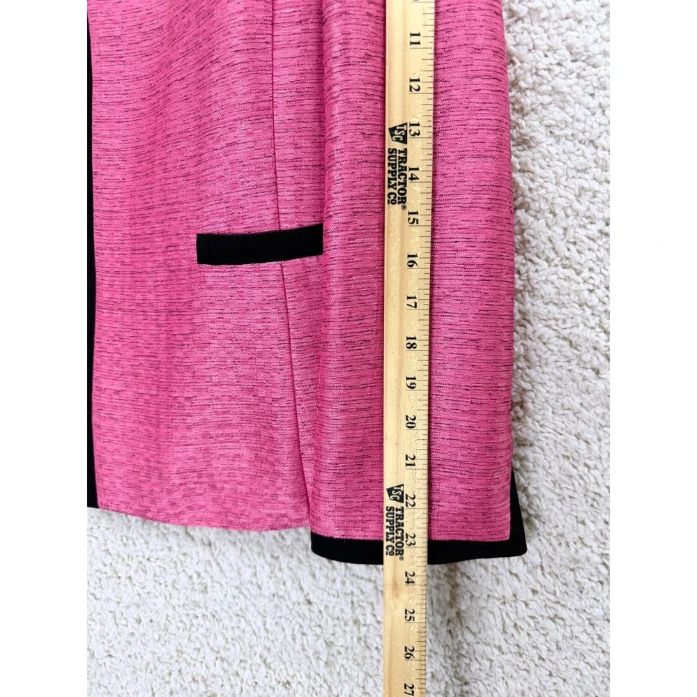 Kasper Blazer & Top Set Womens 18 Pink Excellent Textured Contrast Trim Suit